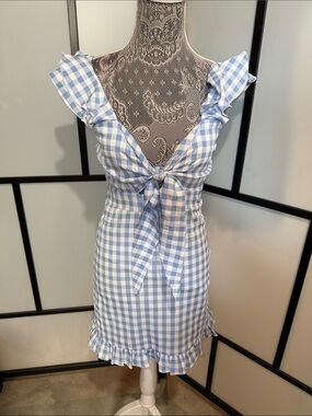 altar'd state green gingham midi dress Main Event Gingham Dress in Green